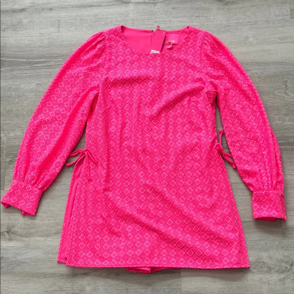 Lilly Pulitzer Aisha Romper Dress Pink NWT Womens 6 Resort Summer Beach Vacation - Picture 2 of 16